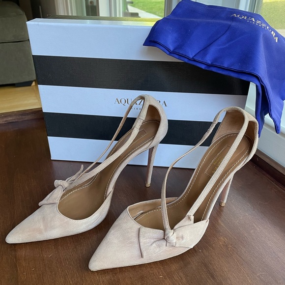 Aquazzura Parisienne Pump 105 Powder Pink - Picture 1 of 4